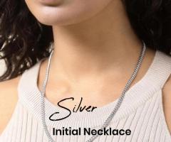 Silver Initial Necklace - 1