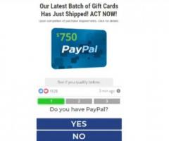 Win a §750 Paypal Gift Card