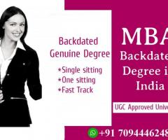 MBA Backdated Degree in India
