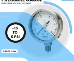 High Safety Pressure Gauge - Solid Front With Blow-out Back | India Pressure Gauge - 1