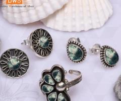 Elegant Moss Agate Jewellery Set - Perfect for any Occasion!