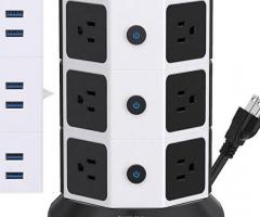 Tower Surge Protector, JACKYLED 1625W 13A Outlet Surge Electric Tower