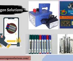 Octagon Solutions - Micron Doctor Blades -  ink mixing roller - Dyne Check Pen - stroboscope