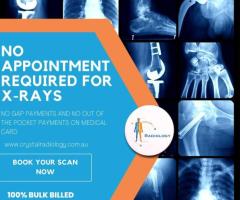 Crystal Radiology offers No appointment required for X-rays. (02) 8315 8292