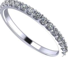 NANA Jewels Women's Platinum Plated Zirconia Wedding Band - Size 5