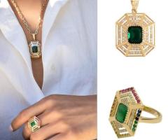 Shop our diamond and emerald necklace at la muse gems | shop jewelry online