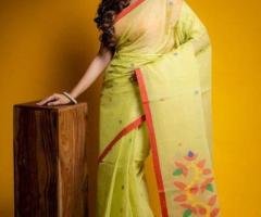 Cotton Sarees Online: Elegant & Breathable Handloom Designs | Aankona