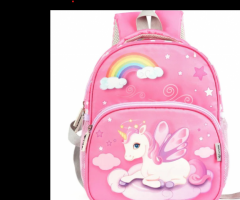 stylish unicorn print school backpack bags for kids under 2-5 years