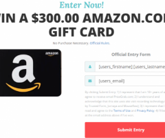Enter for a $300 Amazon Gift Card!