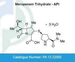 CAS No : 119478-56-7| Product Name : Meropenem Trihydrate - API| Pharmaffiliates