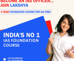 How much will be the cost of coaching for 3-year foundation course for IAS in Delhi?