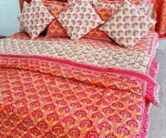 Hand Block Printed Indian Quilts: Buy Unique Quilts Online