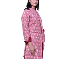 Quilted Block Print Jacket