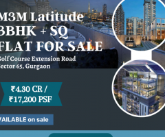 3BHK+SQ Flat For Sale in M3M Latitude