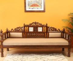 Get cozy with our stylish wooden sofa sets – buy online now!
