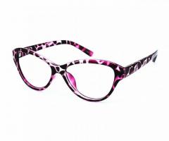 Customizable Cat Prescription Reading Glasses - Violet Tortoise Frames