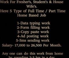 Part Time Home Based Data Entry Typing Jobs