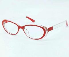 Customizable Cat Eye Reading Glasses with Red Crystal Frame