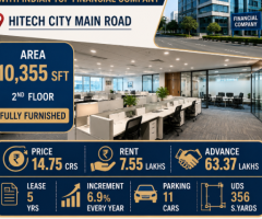 SALE OF COMMERCIALPROPERTY WITH INDIAN TOP FINACIAL COMPANY AT HITECHCITY MAIN ROAD