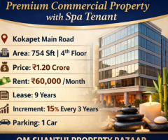Sale of commercial property with Spa tenants at Kokapet main road