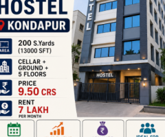 Sale of commercial property with Hostel at KONDAPUR