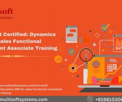 Microsoft Certified: Dynamics 365 for Sales Functional Consultant Associate Online Training