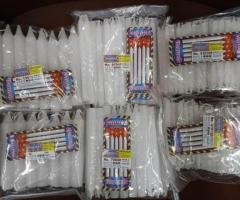 House Hold Plain White Candles-AARYAH DECOR