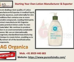 Starting Your Own Lotion Manufacturer & Exporter