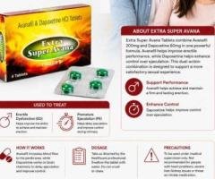 Extra Super Avana Tablets (Avanafil 200mg + Dapoxetine 60mg)