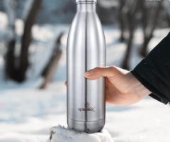 Hot & Cold Beverages On the Go – SPEEDEX 1800ML Thermos Bottle in Silver