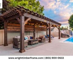 Timber Frame Pergolas Utah | Wright Timberframe