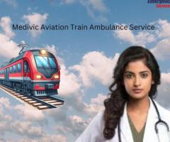 Medivic Aviation Train Ambulance Service in Bangalore guarantees personnel and services