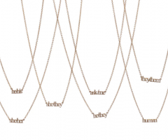 The Pronoun Necklace - Custom Necklace - the 10jewelry