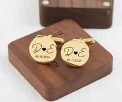 Personalized Cufflinks for Men Groom