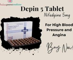 Depin 5 (Nifedipine 5mg) for Better Heart Health | Buy at Onlinegenericmedicine