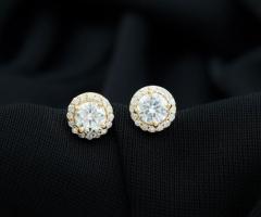 Rosec Jewels Classic Lab-Grown Diamond Stud Earrings with Halo – Radiant Elegance