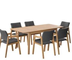 Juego de Comedor Extensible Maui de Madera con 6 Sillas