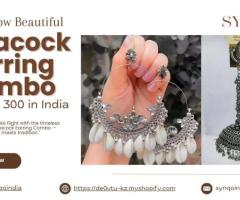 Buy now Beautiful Peacock Earring Combo under 300 in India