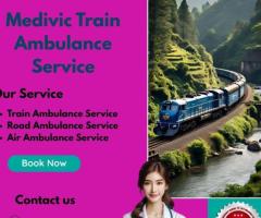 Medivic Aviation Train Ambulance in Patna are accompanied by Full Medical Arrangements