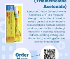 Kenacort Cream (Triamcinolone Acetonide) | Effective Relief for Skin Inflammation & Itching