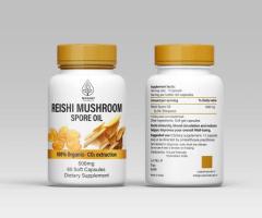 Reishi Mushroom Spore Oil, 500 mg, 60 soft capsules, 100% pure organic