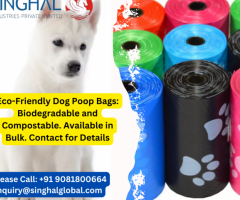 Eco-Friendly Dog Poop Bags: Biodegradable and Compostable. Available in Bulk. Contact for Details