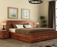 Iron Beds - Buy Wrought Iron Bed Online at Best Price in India [2023 Designs] - Wooden street - 1