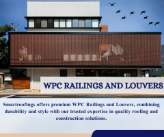WPC Railings and Louvers | Smart Roofs and Fabs pergola