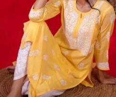 Buy chikan kurti, chikankari kurti - Nazrana Chikan