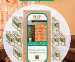 Himalayan Salt Tiles 8 x 4 x 1 | Pack of 100 (4 Adhesive Deal)