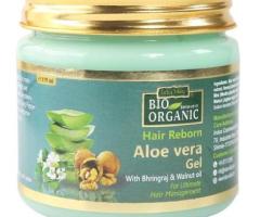Indus Valley Bio Organic Hair Reborn Aloevera Gel with Bhringra & Walnut oil