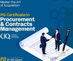 Earn a PG Certificate in Contract & Procurement Management
