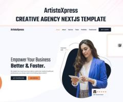 Creative Agency Website Template – ArtistaXpress Next.js